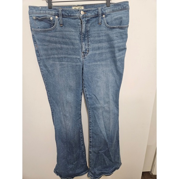 Madewell Denim - Madewell Skinny Flare‎ Jeans Blue Medium Wash High Rise Denim Size 33
